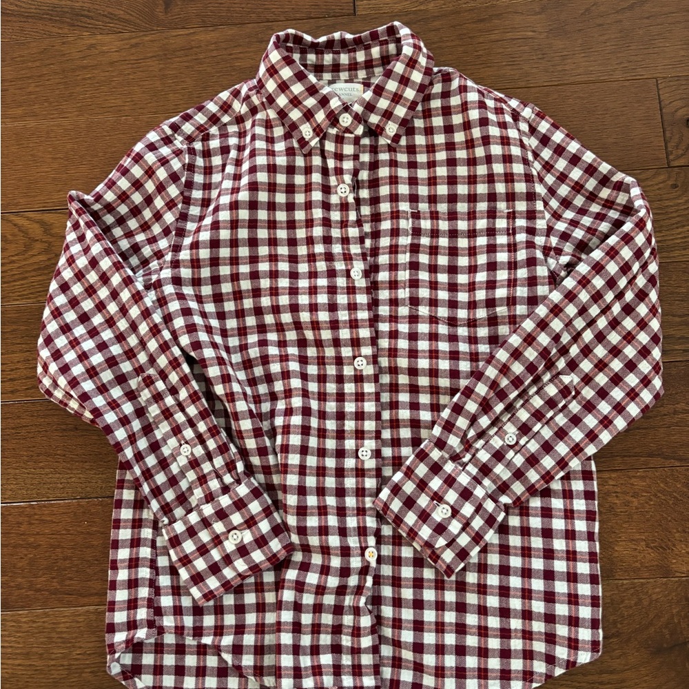 Crewcuts Red and White Checkered Button Down Shirt